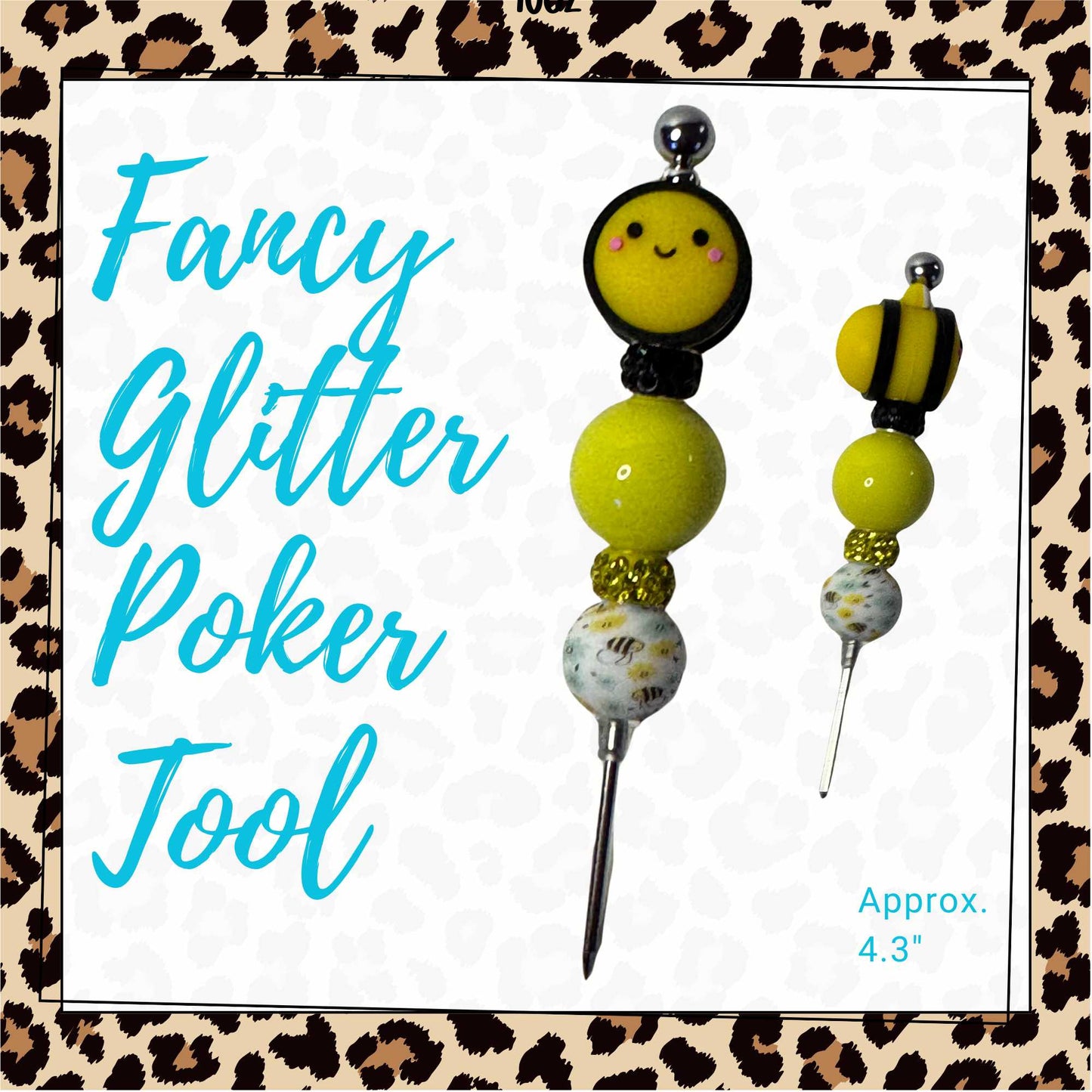 Fancy Beaded Glitter Poker Tool-Bumble Bee