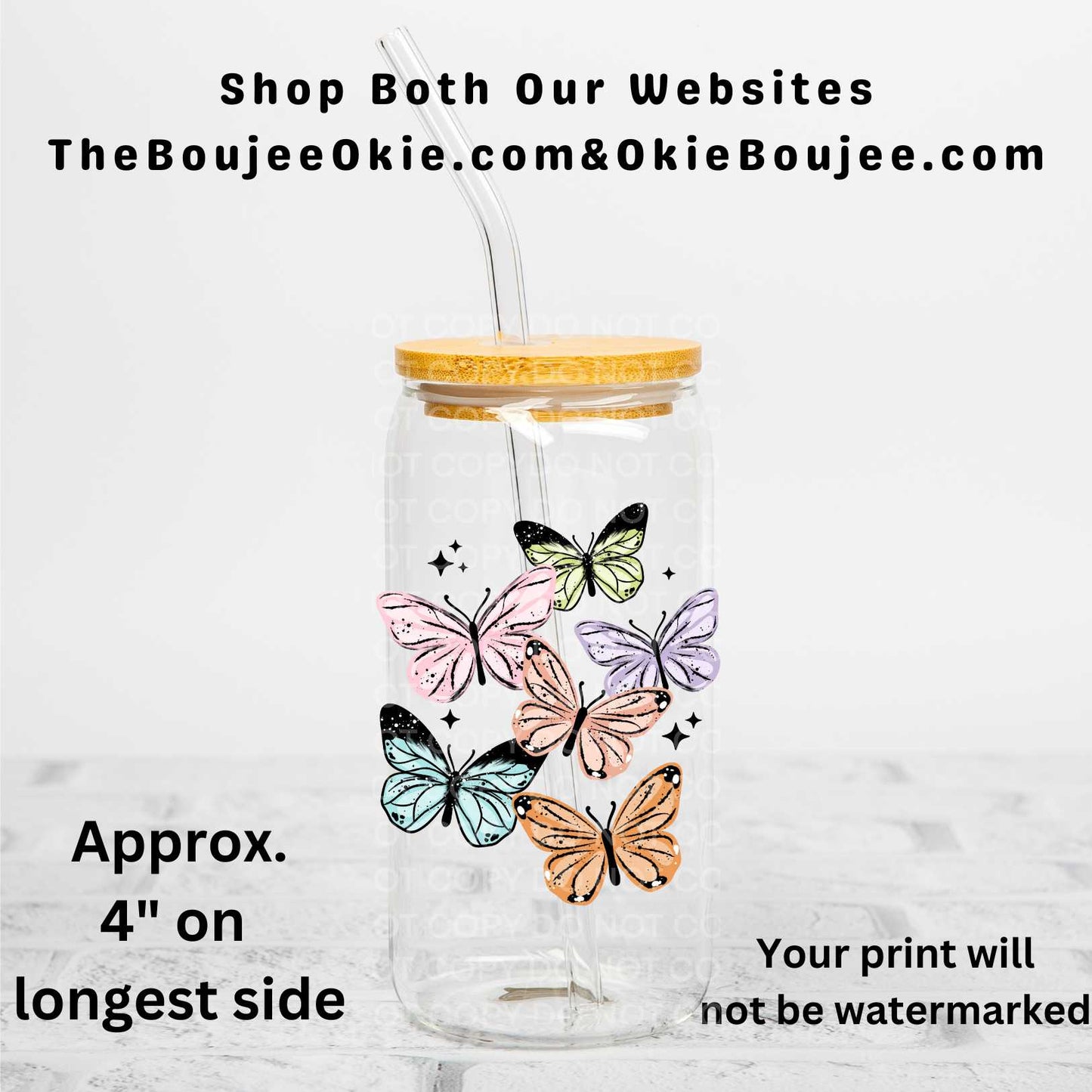Butterflies Butterfly Uv Dtf Decal Double Sided