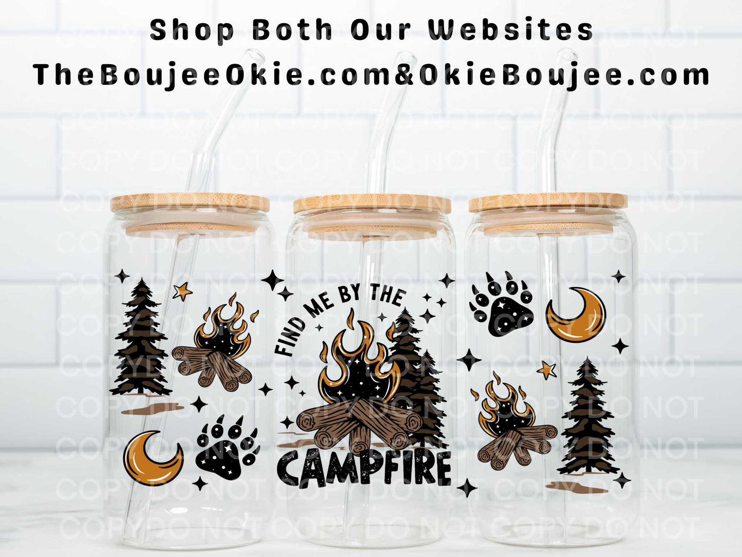 Find Me By The Campfire Double Sided Uv Dtf Wrap