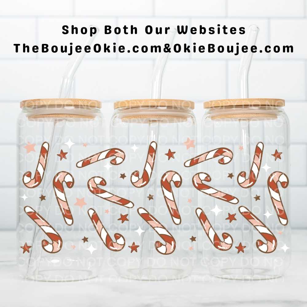 Candy Canes Uv Dtf Wrap