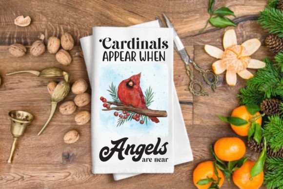Cardinals Appear When Angels Are Near Towel Sublimation Print