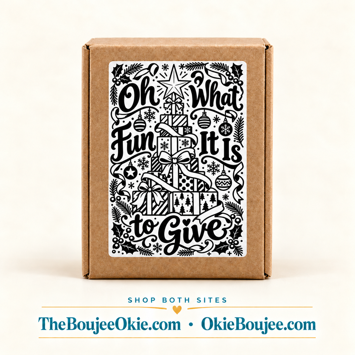 Oh What Fun It Is to Give 4X6 Thermal Label Shipping Packaging Stickers Pack of 20
