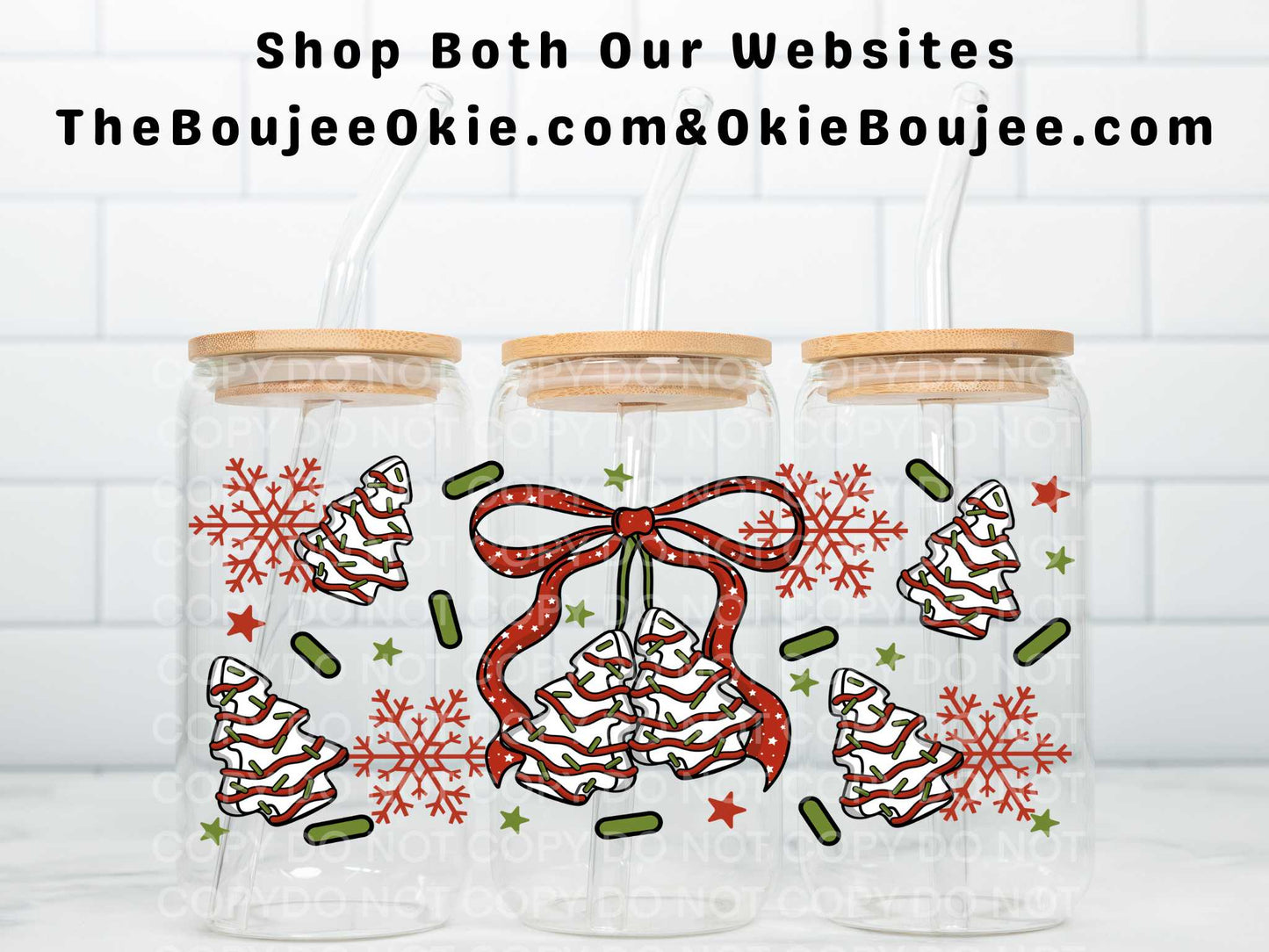 Christmas Tree Cakes Uv Dtf Wrap