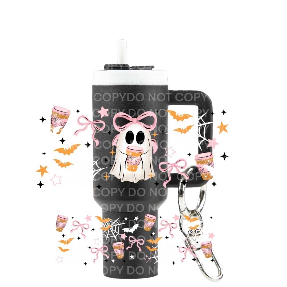Coffee Ghostie Uv Dtf Wrap For Mini Tumbler Keychains
