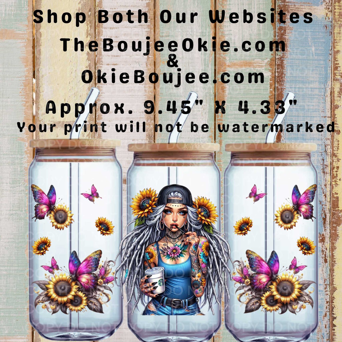 Bad Ass Girlie Double Sided Uv Dtf Wrap