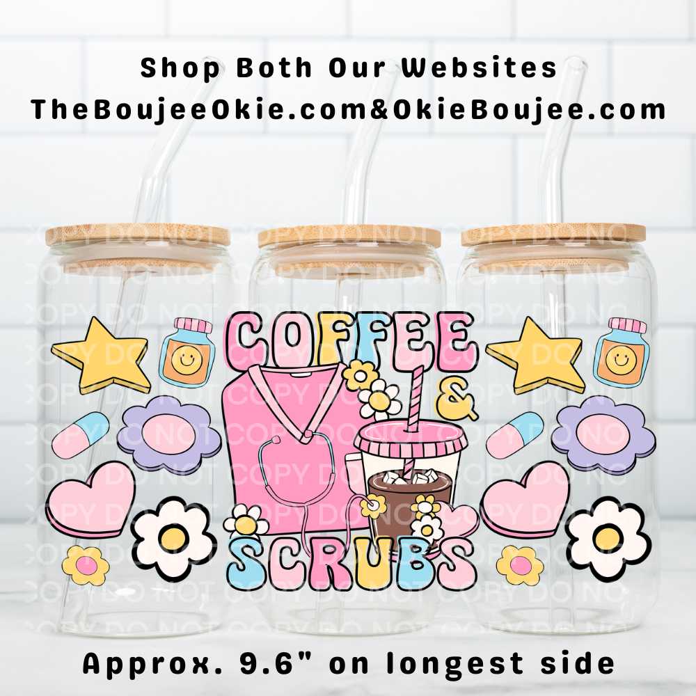 Coffee & Scrubs Uv Dtf Wrap Double Sided