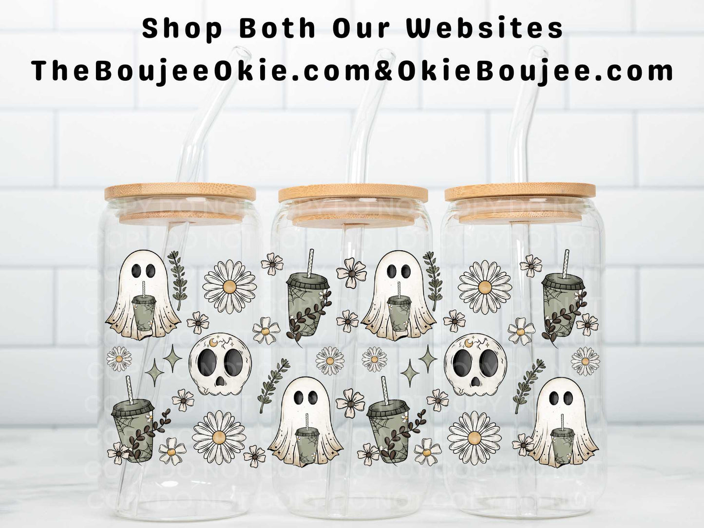 Cottage Core Ghost Uv Dtf Wrap Double Sided