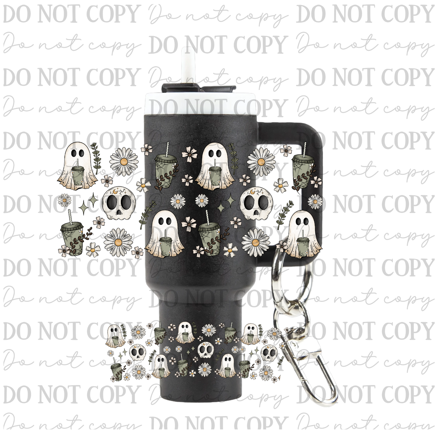 Cottagecore Ghosts Uv Dtf Wrap For Mini Tumbler Keychains