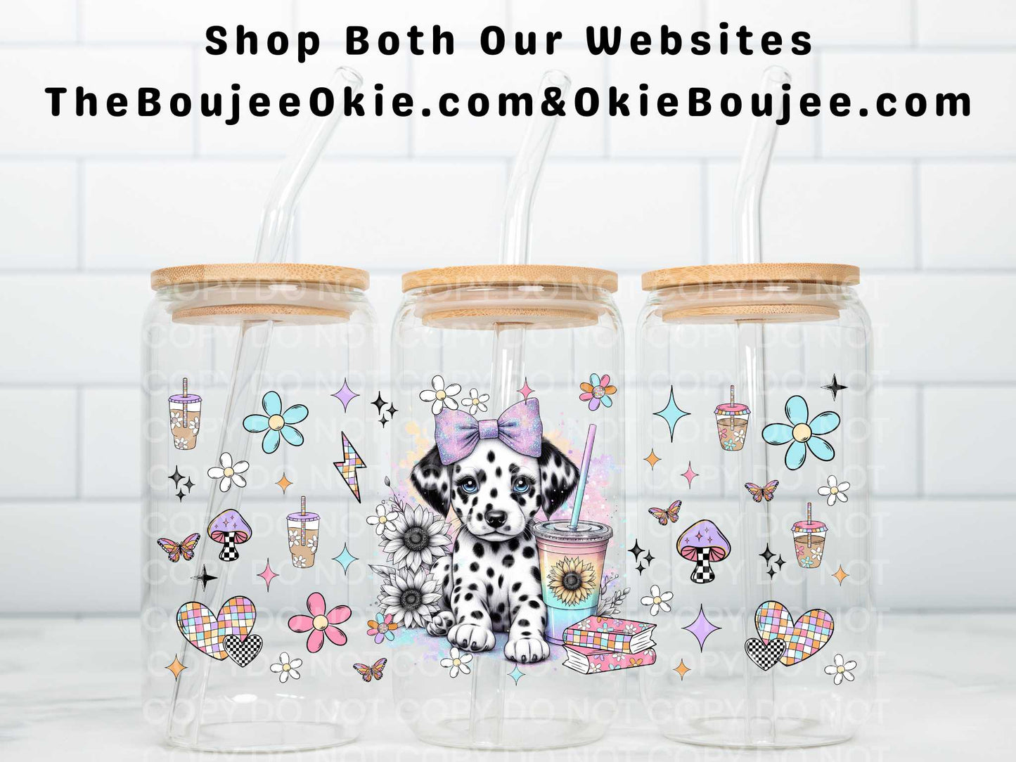 Cute Dalmation Puppy Double Sided Uv Dtf Wrap