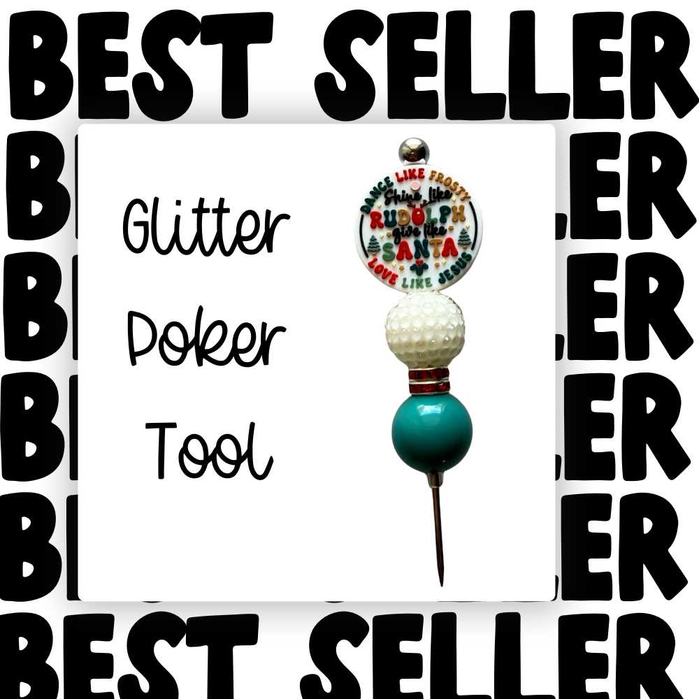 Fancy Beaded Glitter Poker Tool-Dance Like Frosty