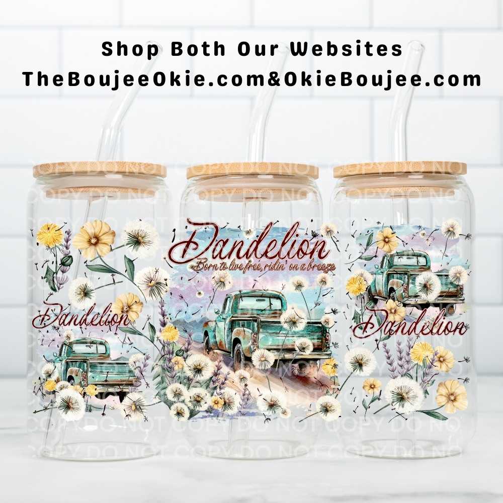 Dandelion Truck Born To Live Free Ridin On A Breeze Uv Dtf Wrap