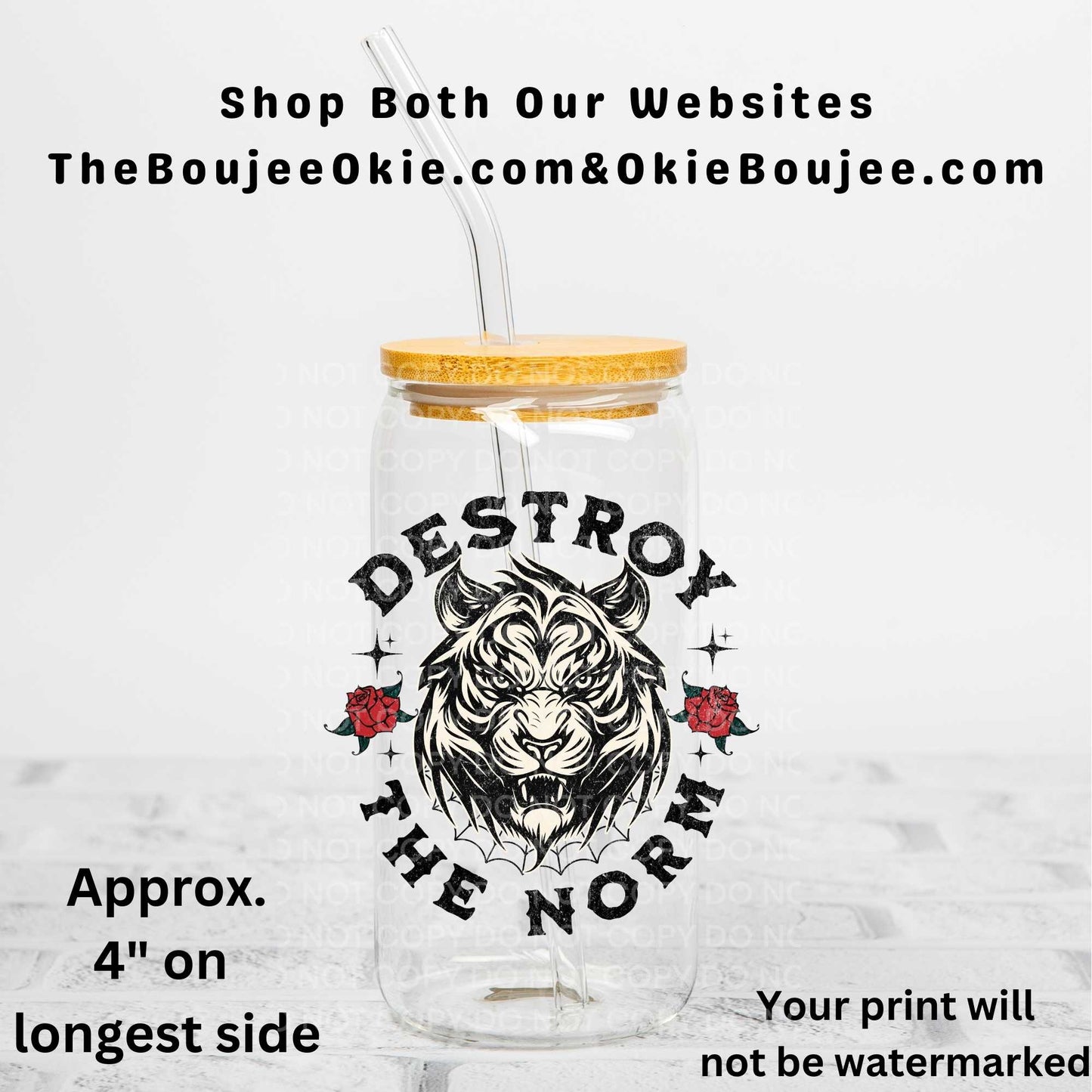 Destroy The Norm Uv Dtf Decal Double Sided