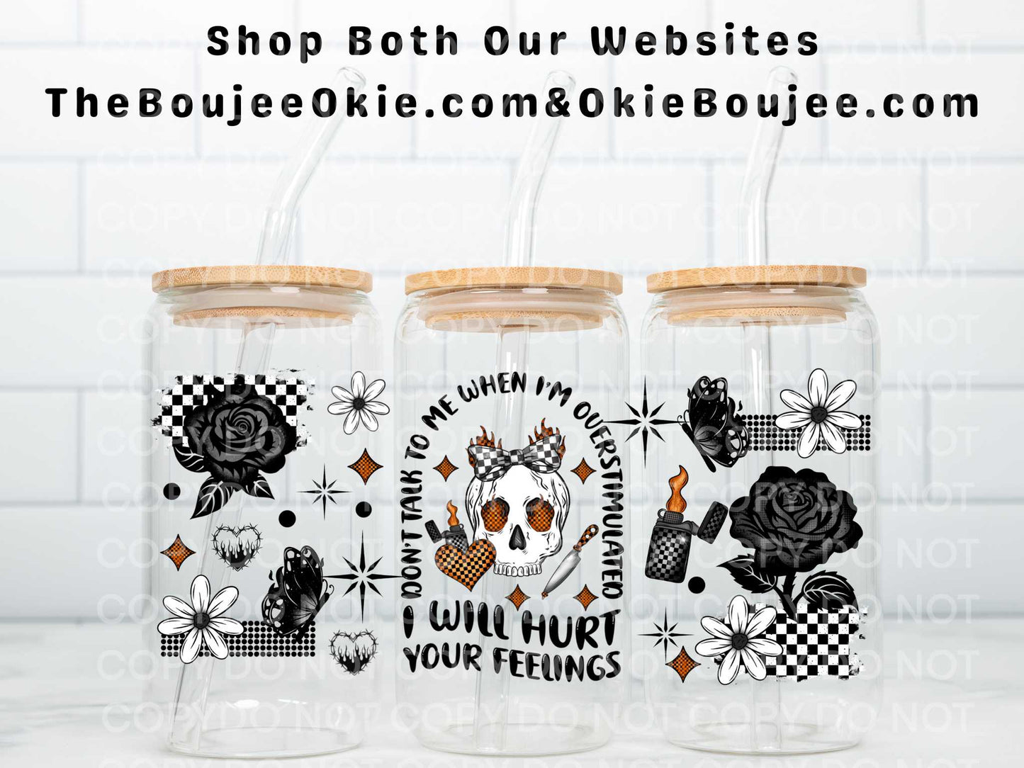 I Will Hurt Your Feelings Double Sided Uv Dtf Wrap