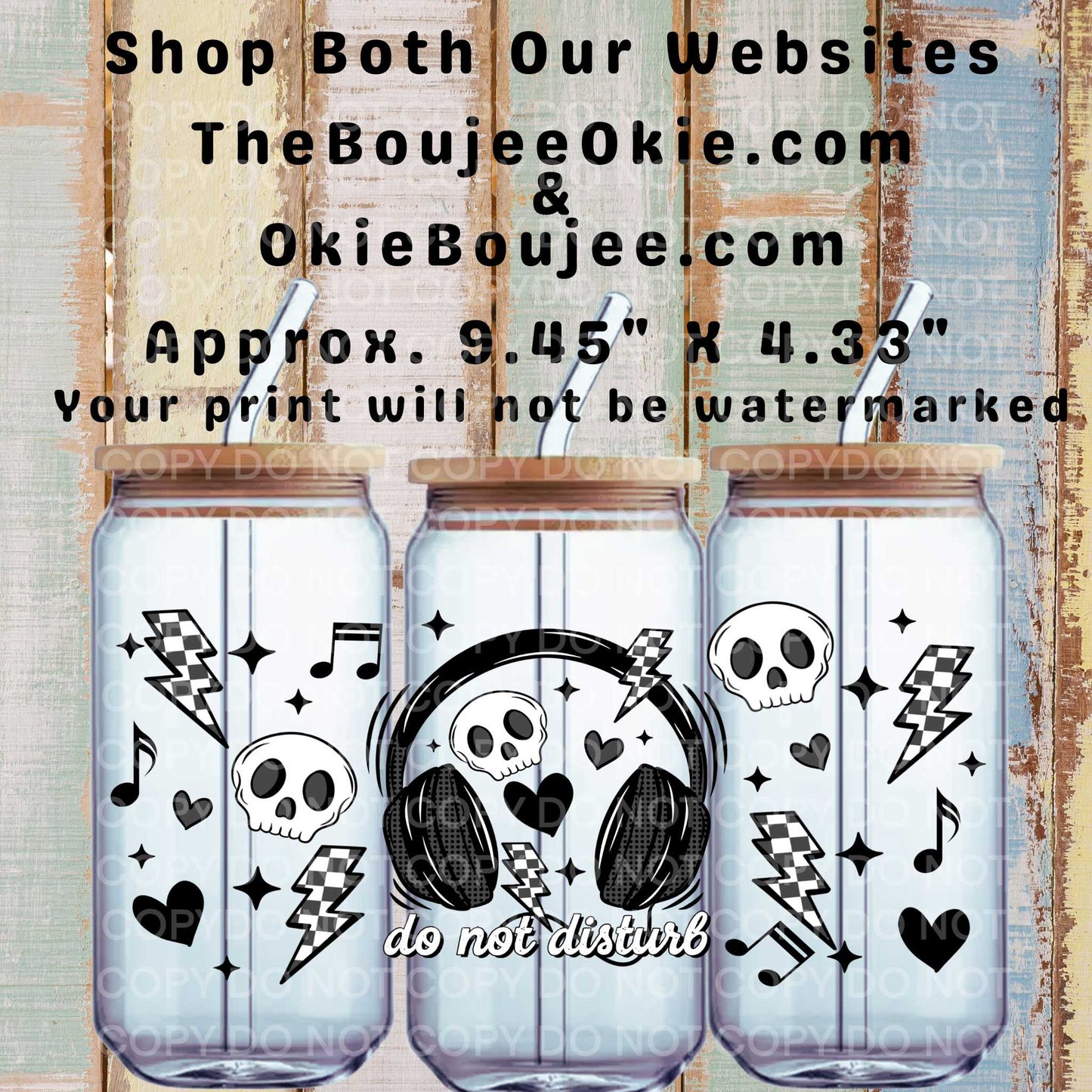 Do Not Disturb Double-Sided UV DTF Wrap