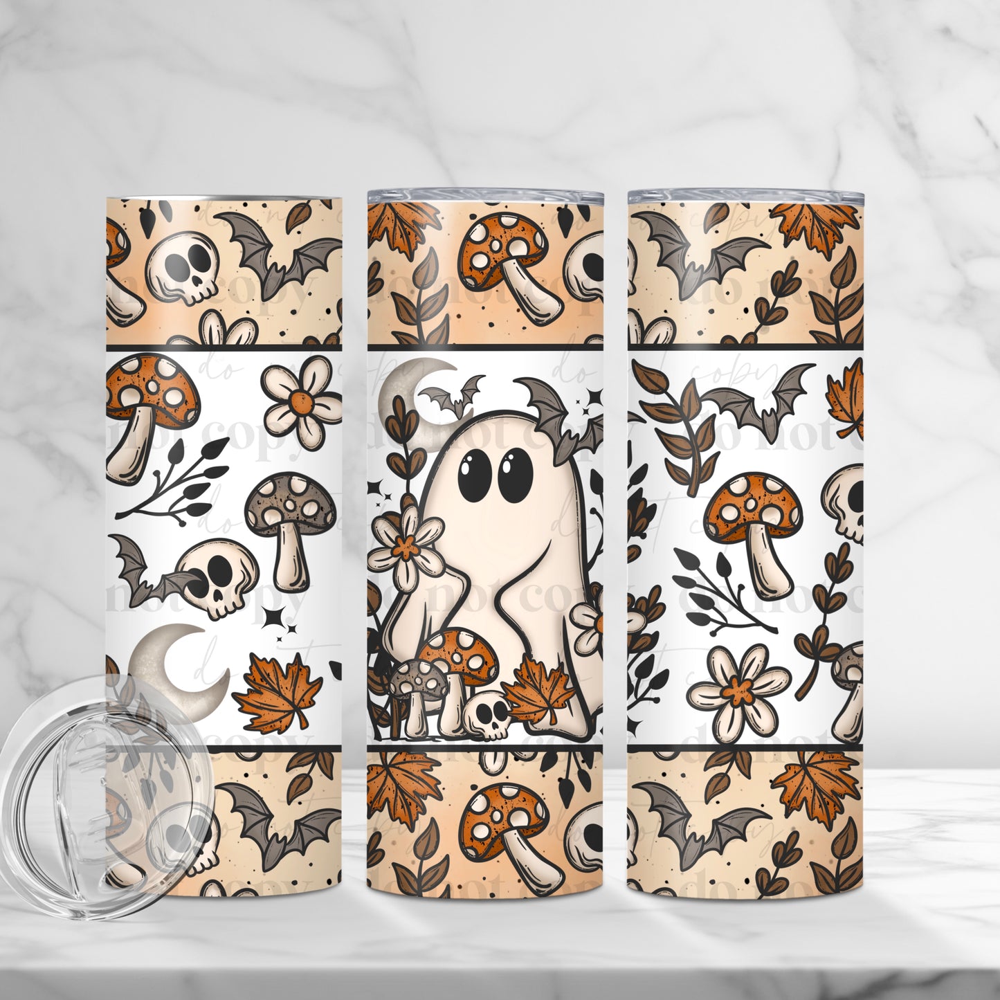 Cottagecore Ghost 20oz Skinny Tumbler Sublimation Print