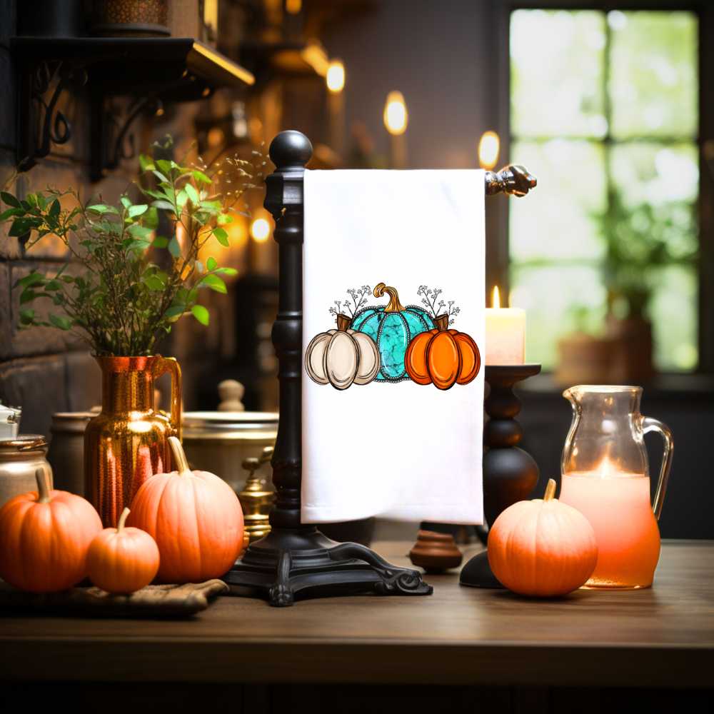 Fall Pumpkins Towel Sublimation Print