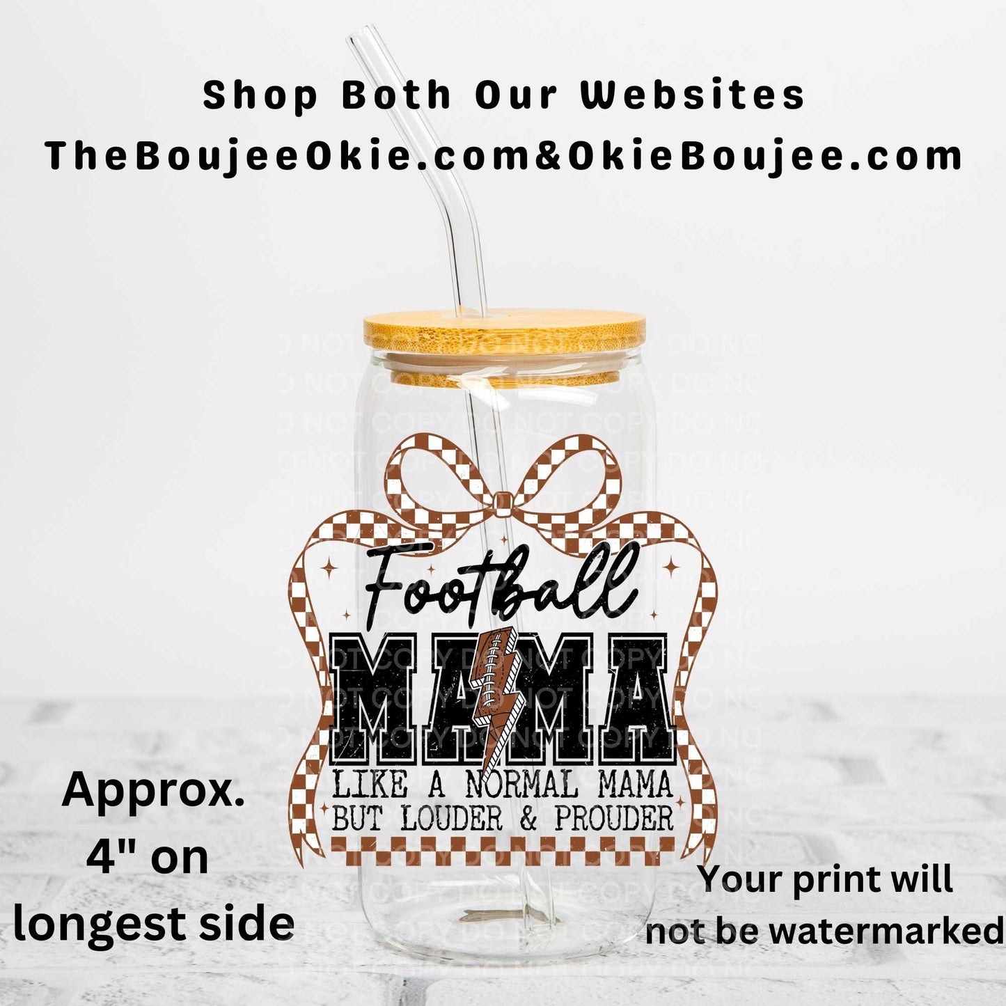 Football Mama Uv Dtf Decal