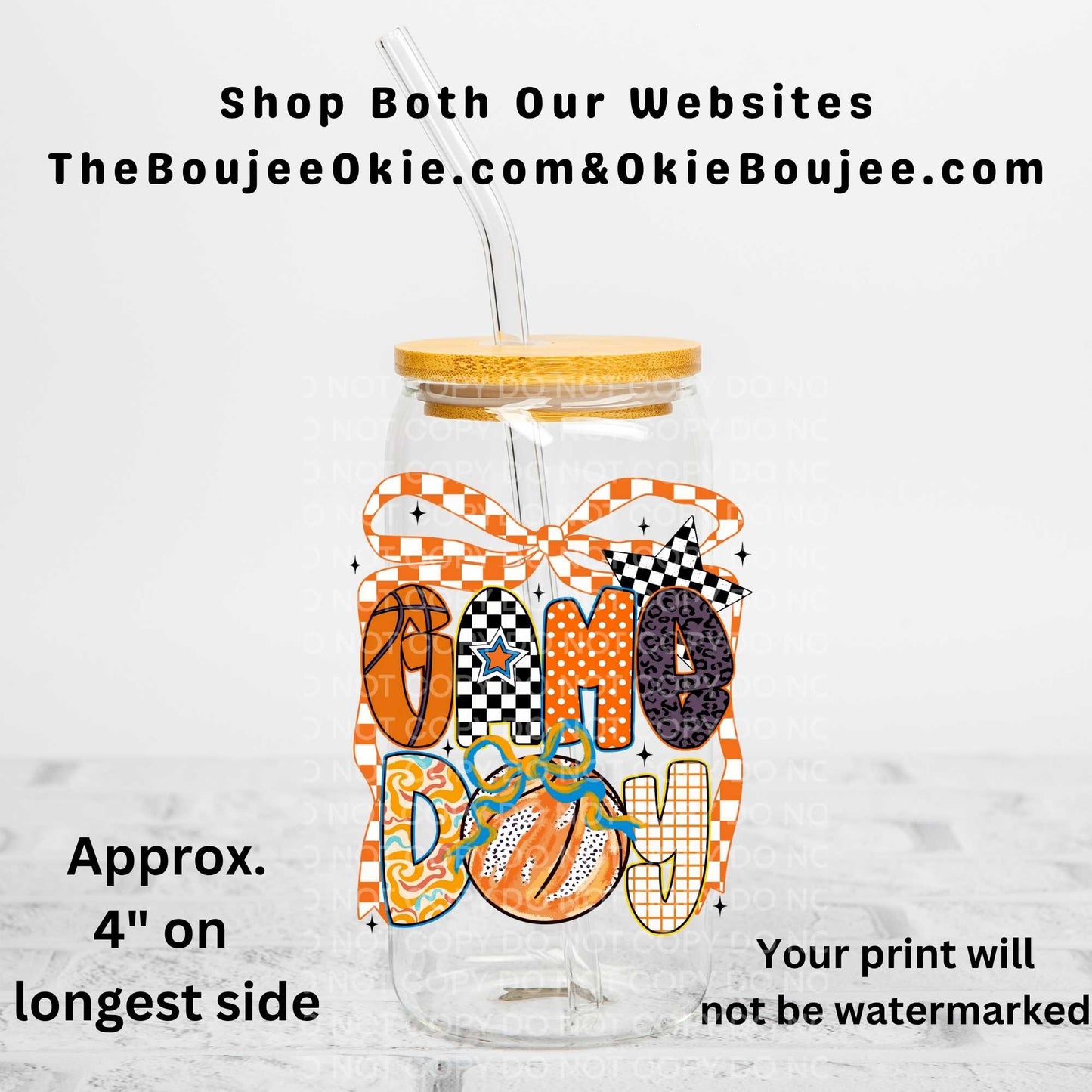 Game Day Uv Dtf Decal Basketball