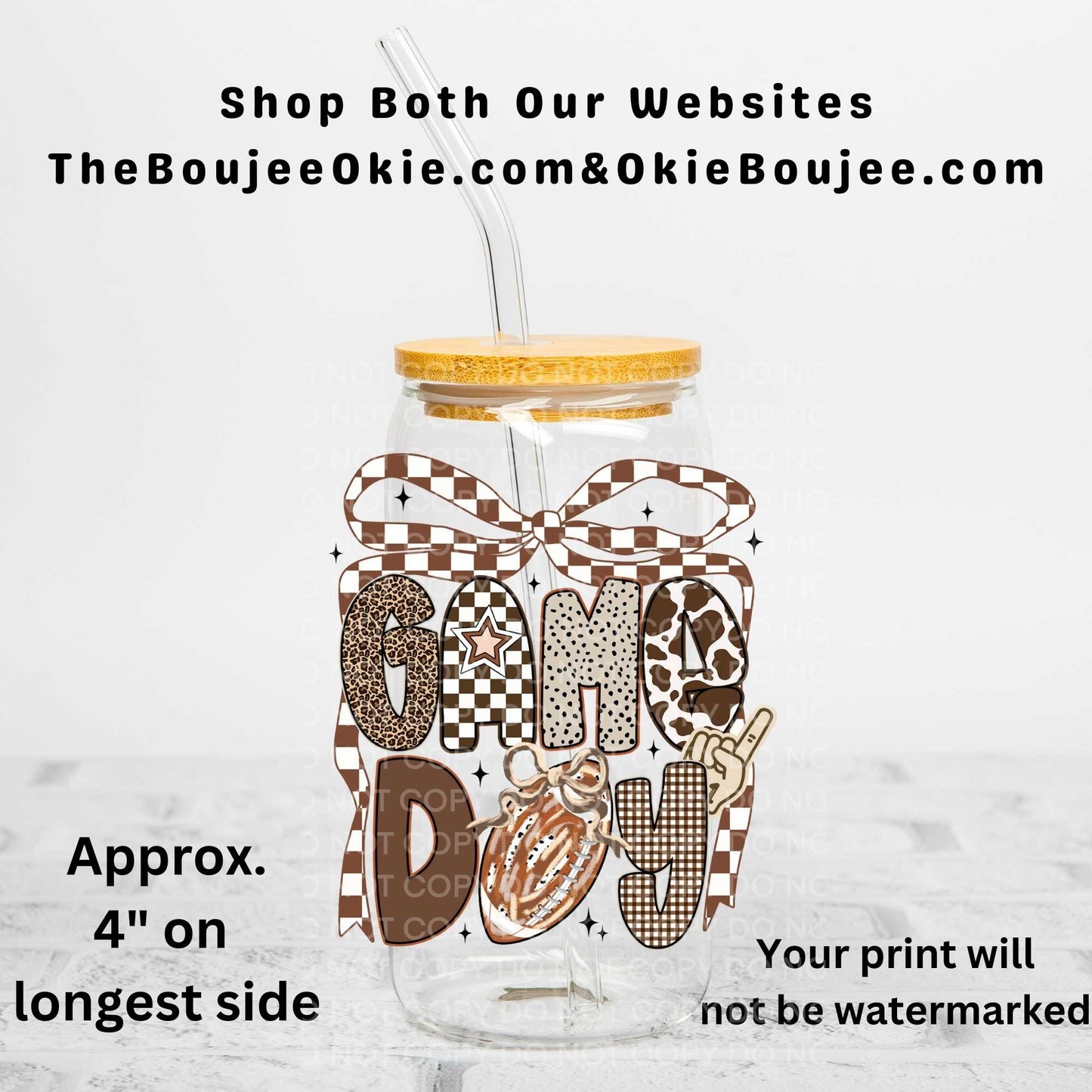 Football Game Day Uv Dtf Decal