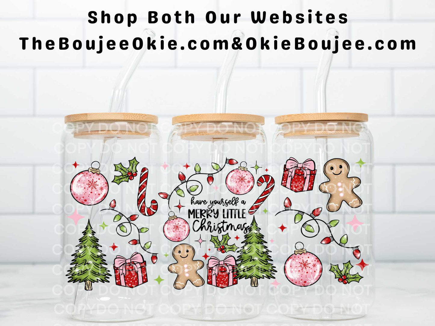 Have Yourself A Merry Little Christmas Uv Dtf Wrap