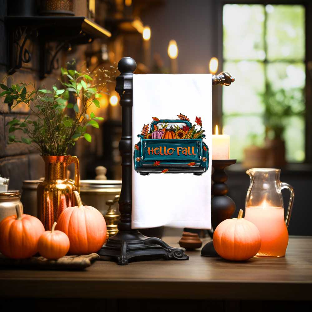 Hello Fall Towel Sublimation Print