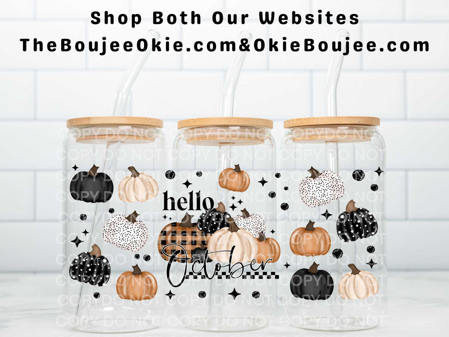 Hello October Uv Dtf Wrap Double Sided