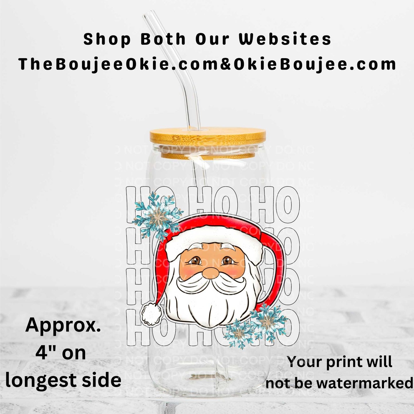 Ho Ho Ho Vintage Santa Mug Uv Dtf Decal