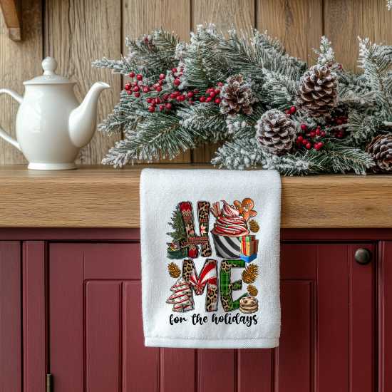 Home For The Holidays Towel Sublimation Print