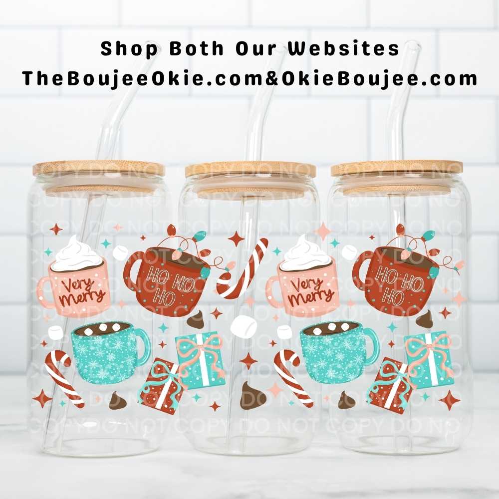 Very Merry Hot Cocoa Chocolate Uv Dtf Wrap