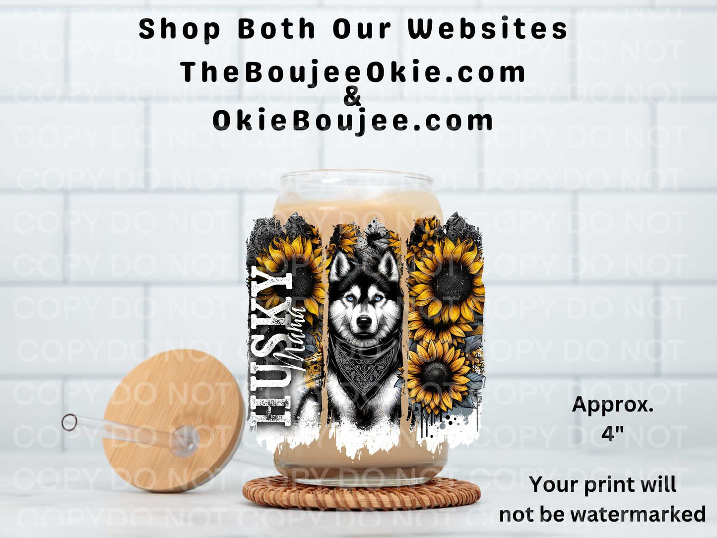 Husky Mama UV DTF Decal Double