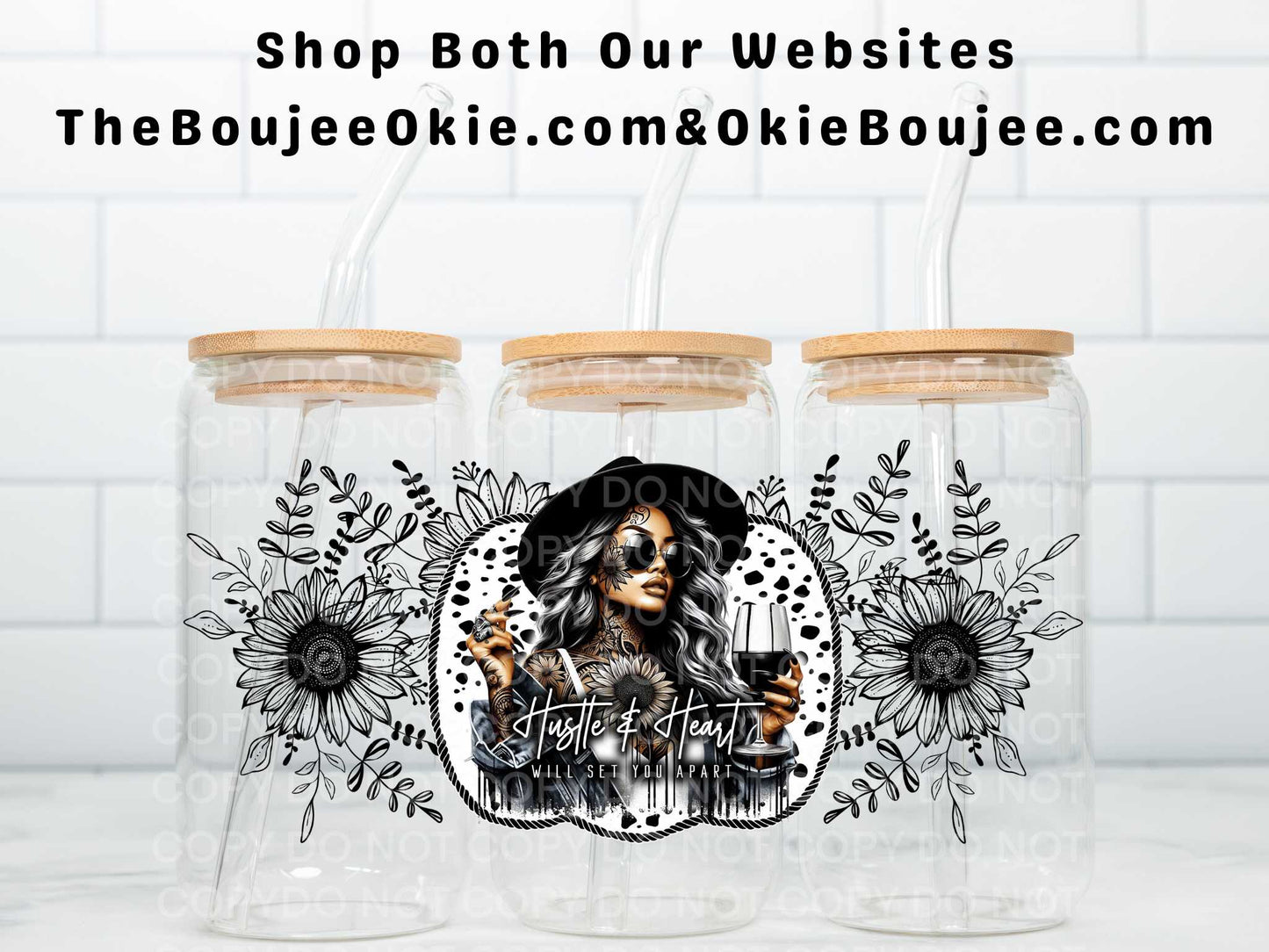 Hustle & Heart Will Set You Apart Uv Dtf Wrap