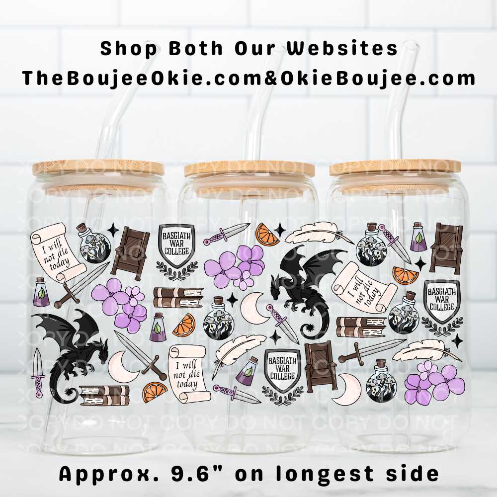 I Will Not Die Today War College Book Uv Dtf Wrap Double Sided