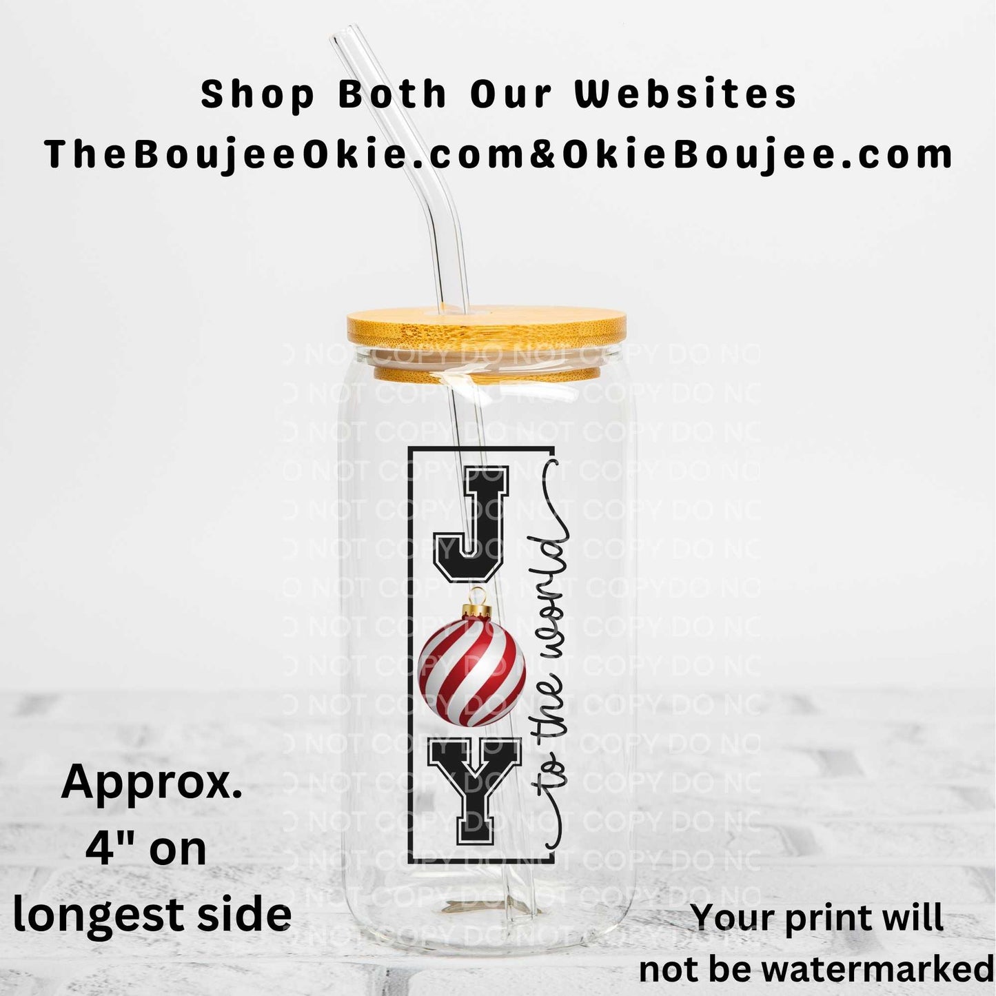 Joy To The World Ornament Uv Dtf Decal