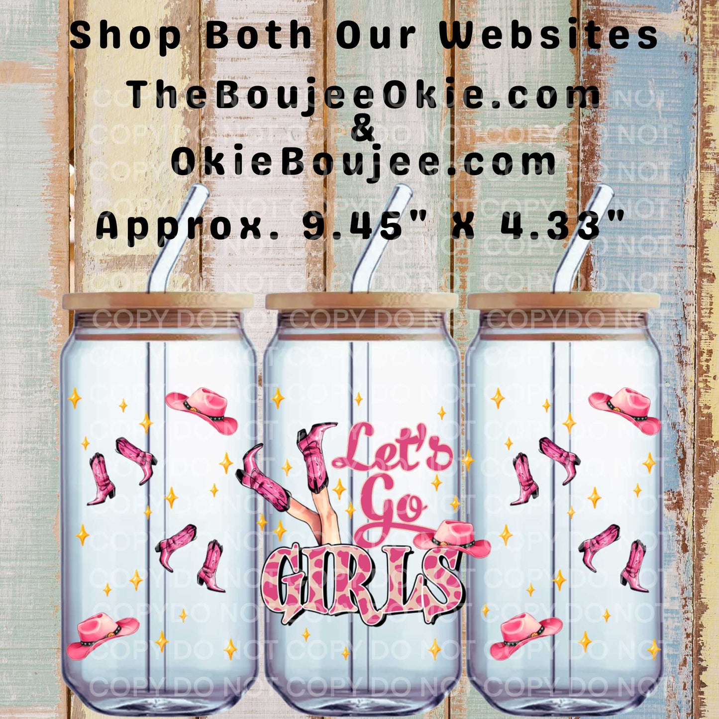 Let's Go Girls Double Sided Uv Dtf Wrap