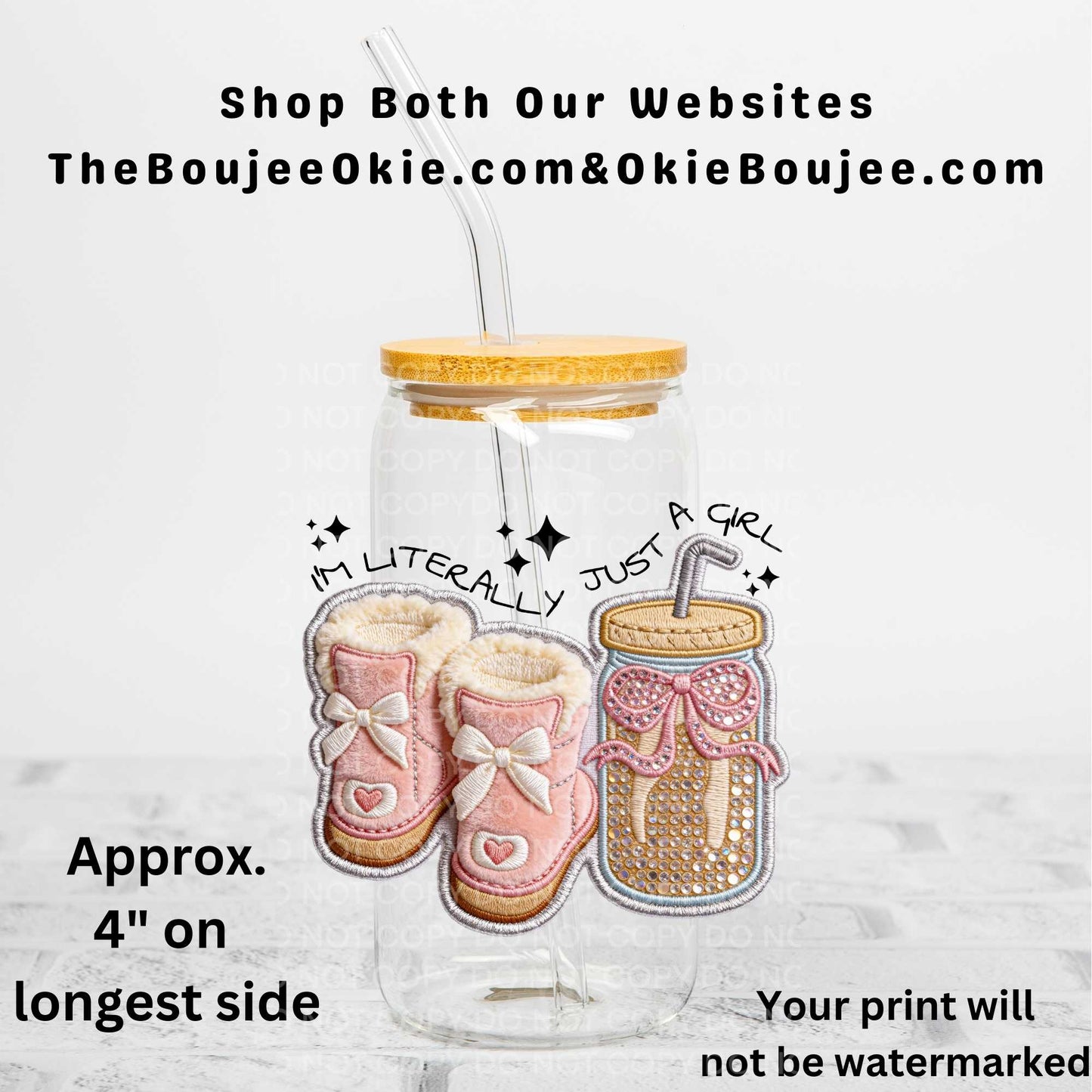 I'm Literally Just A Girl Uv Dtf Decal