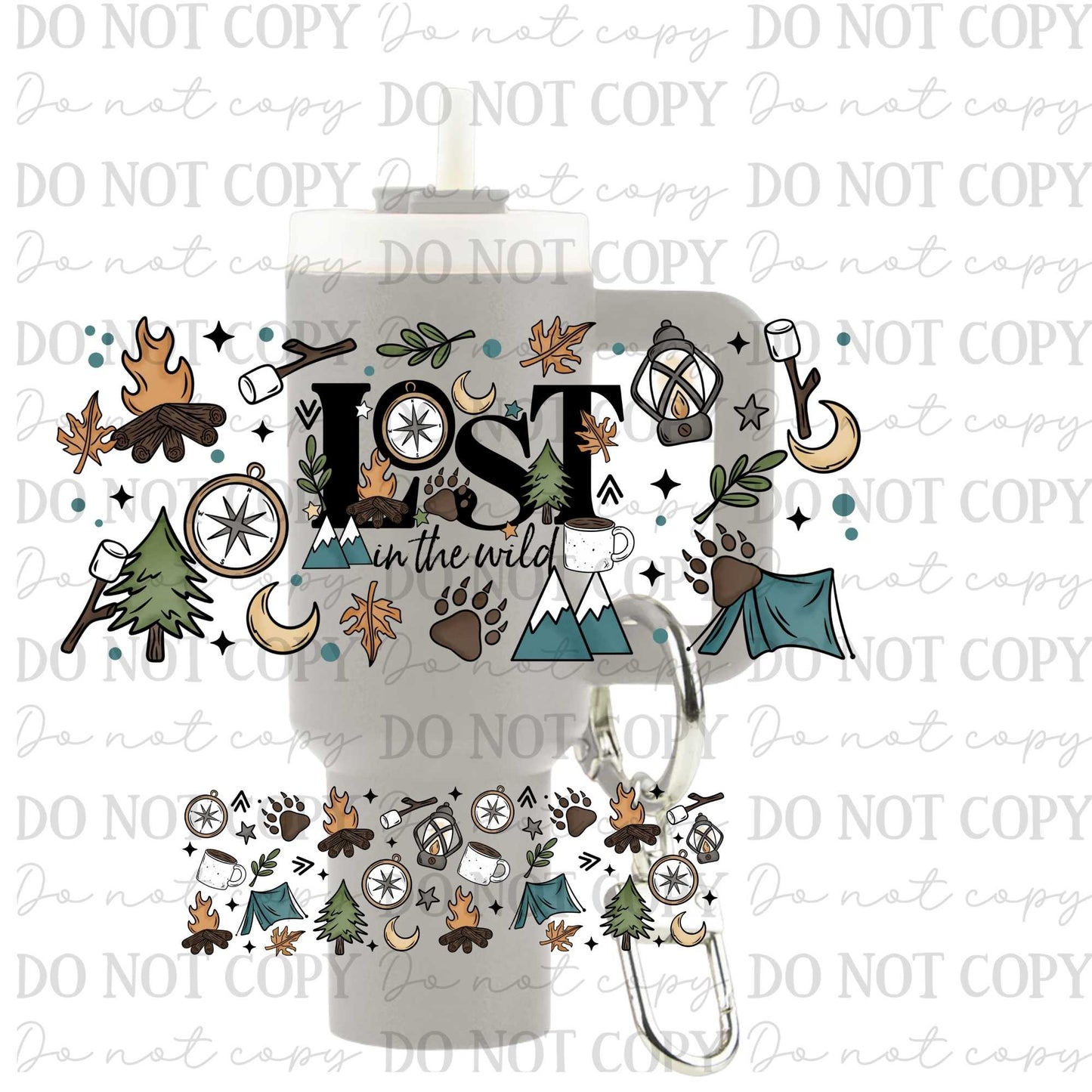 Lost In The Wild Uv Dtf Wrap For Mini Tumbler Keychains
