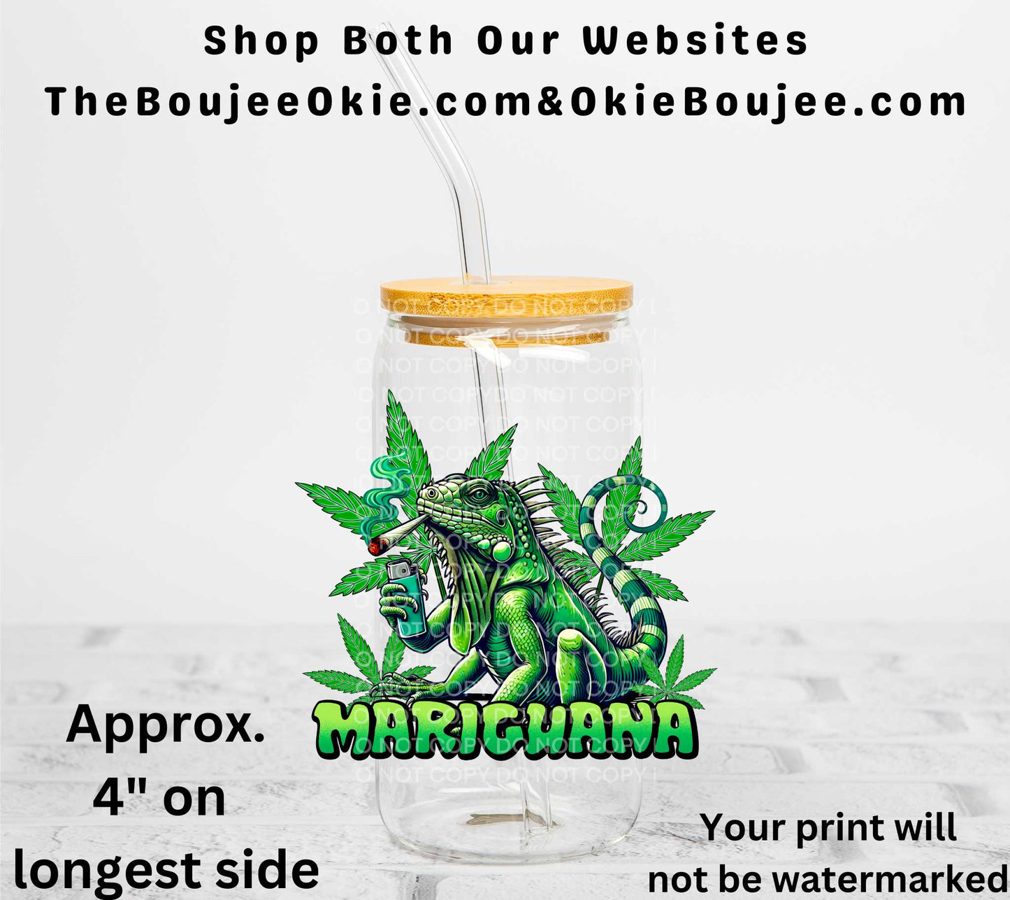 Marighuana Double-Sided UV DTF Decal 420