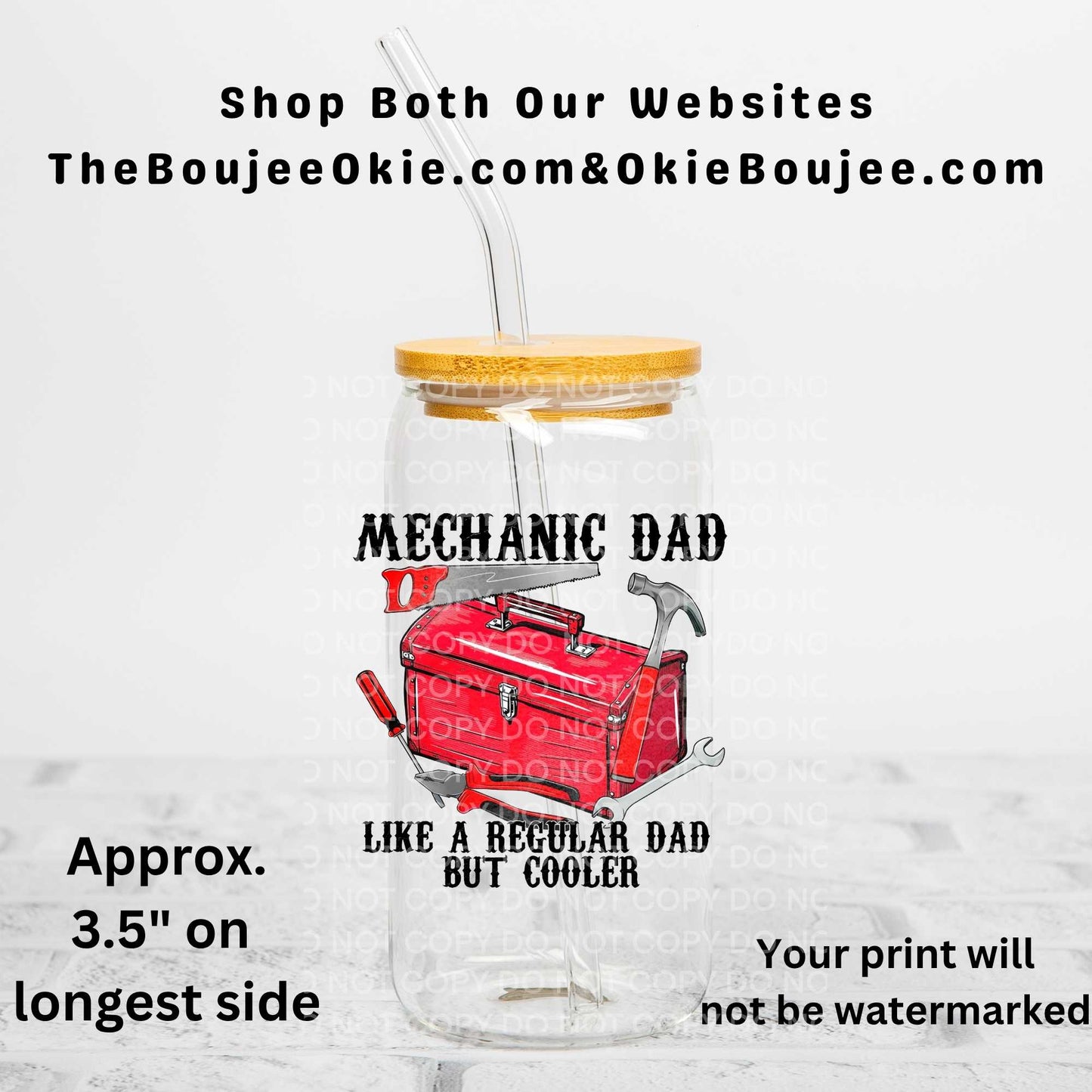 Mechanic Dad Uv Dtf Decal