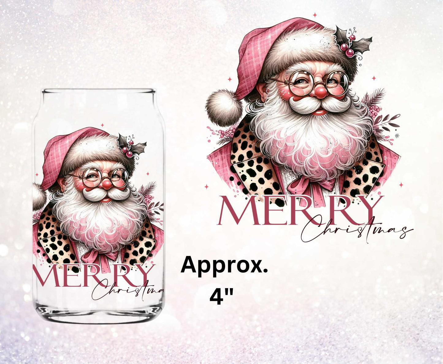 Merry Christmas Santa Uv Dtf Decal