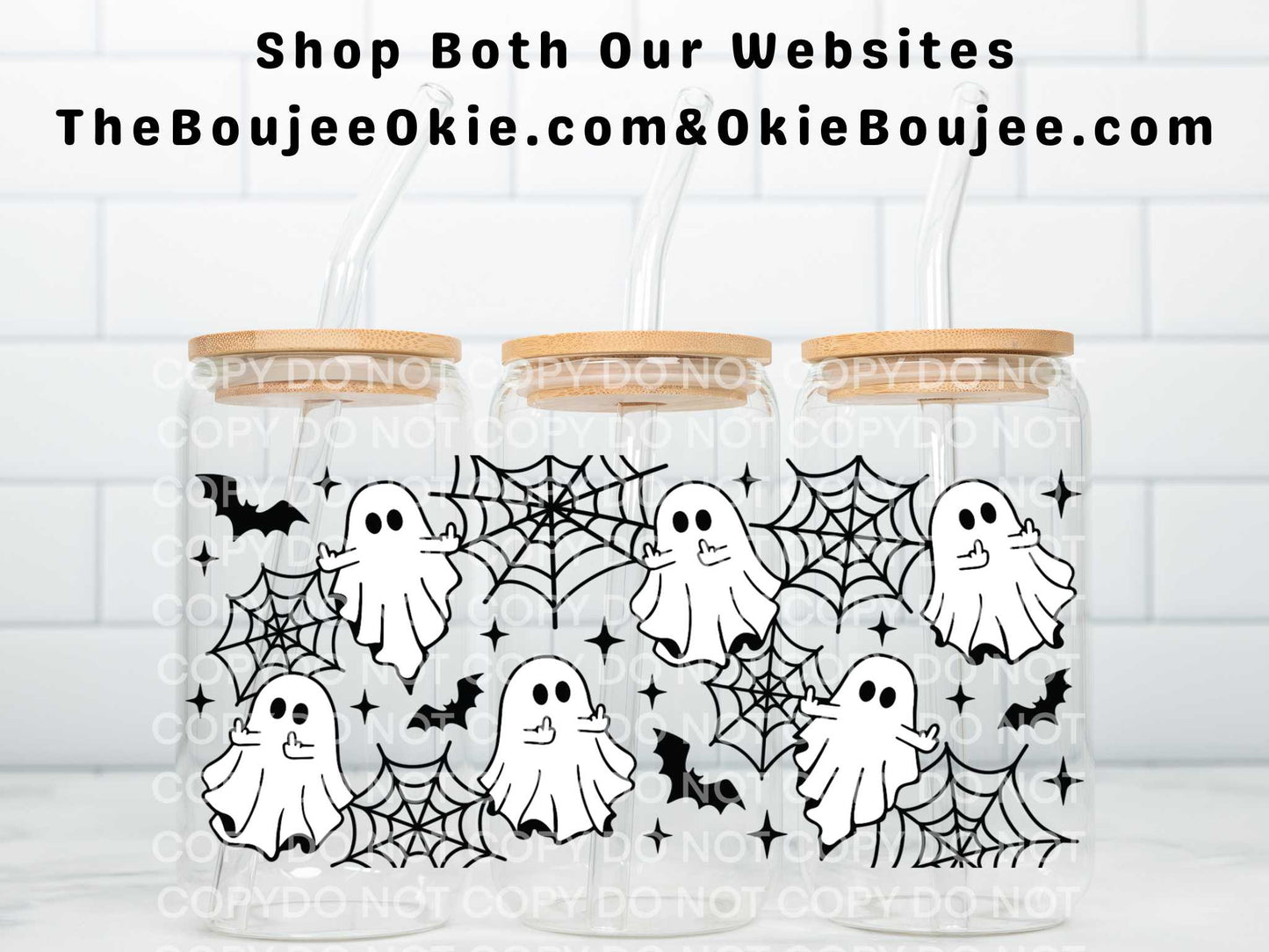 Middle Finger Ghosts Uv Dtf Wrap