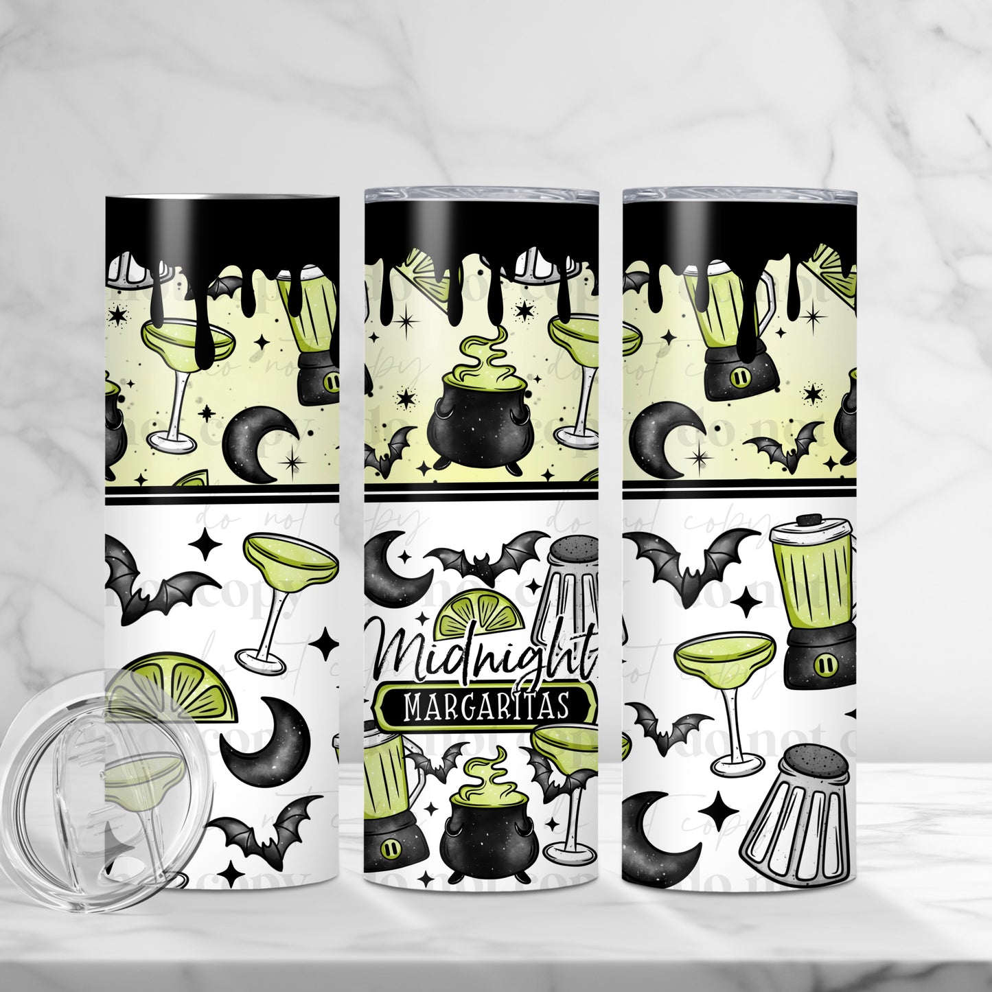 Midnight Margaritas 20oz Skinny Tumbler Sublimation Print