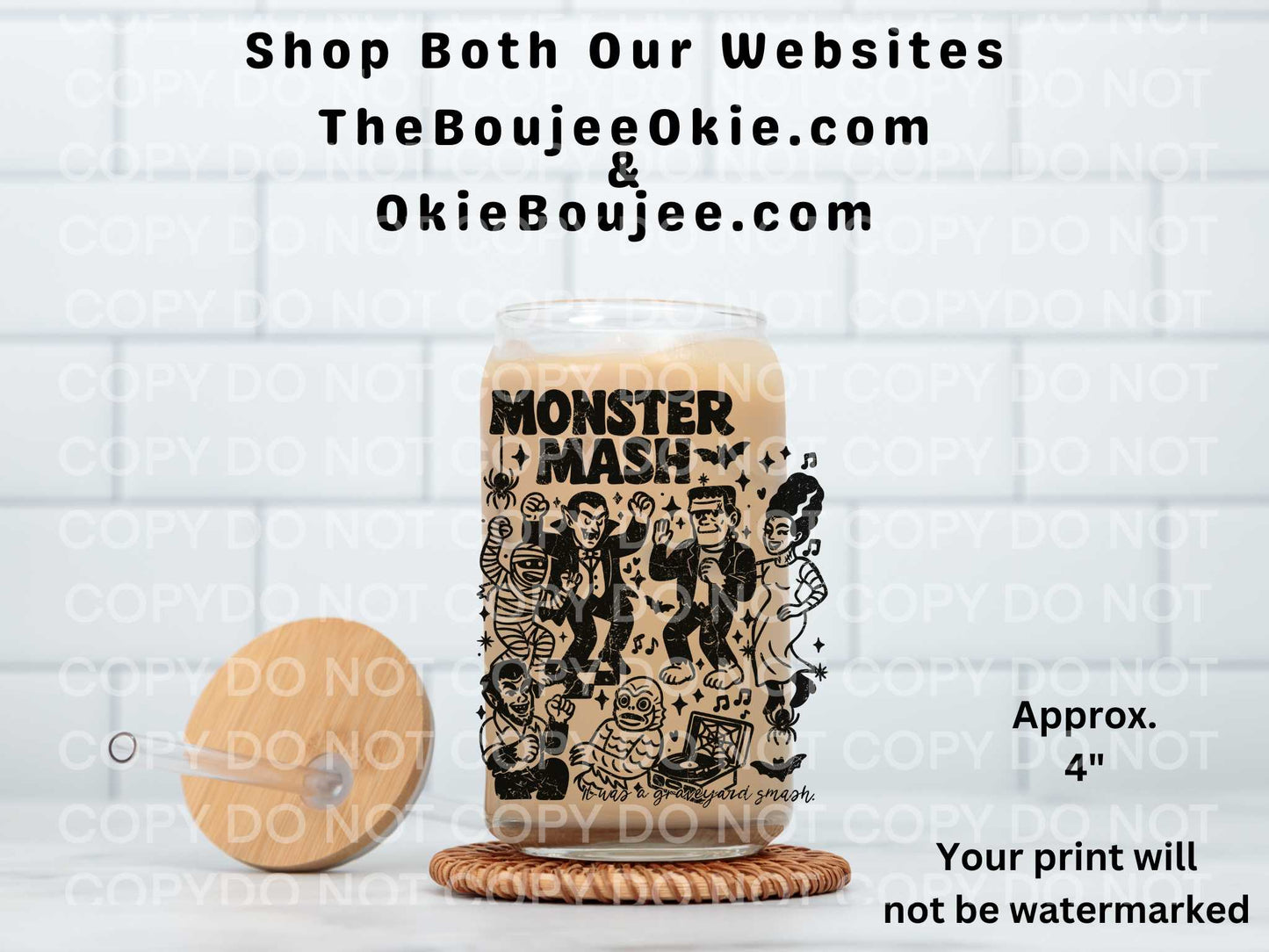 Monster Mash UV DTF Decal Double Sided