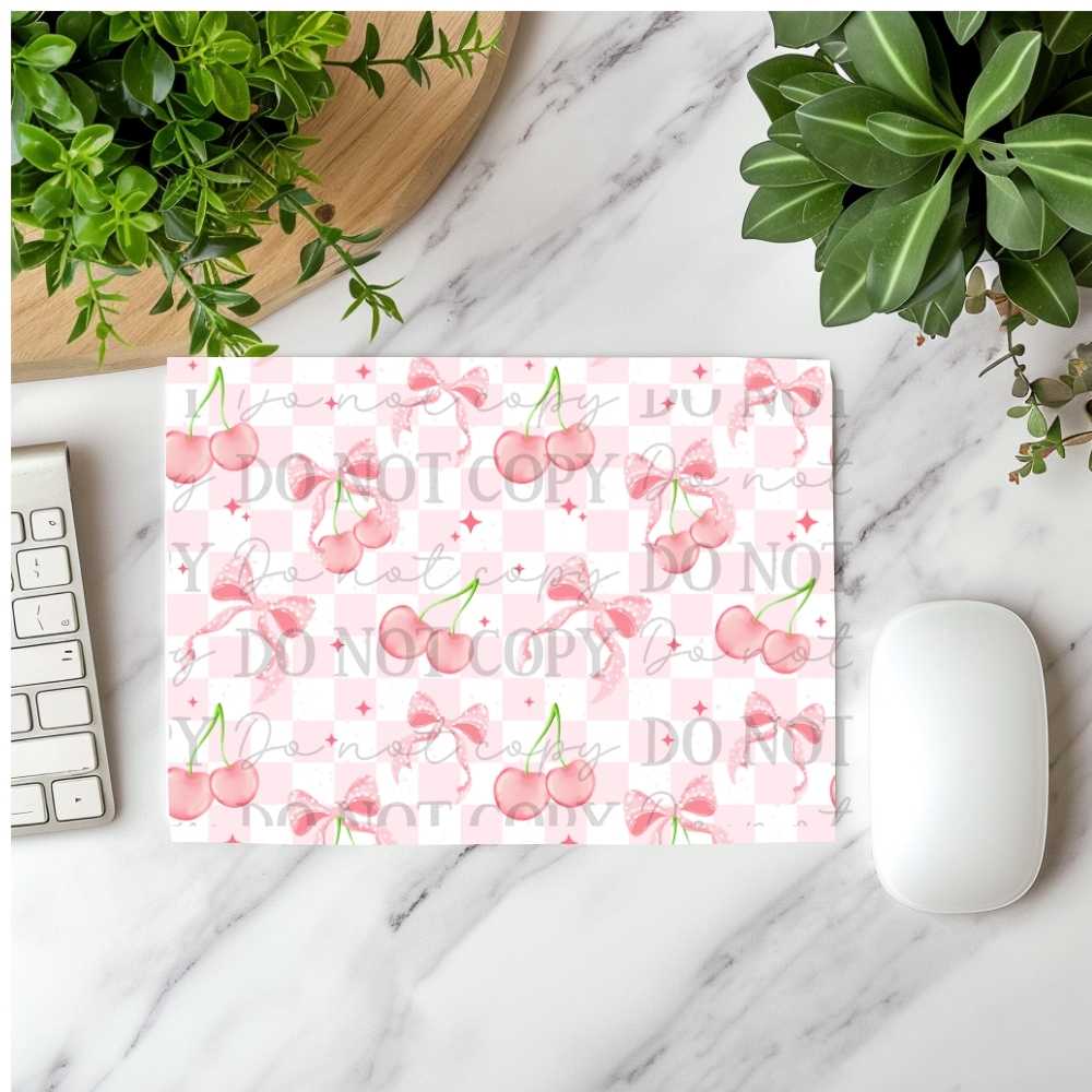 Cherry Charm Mousepad Sublimation Print