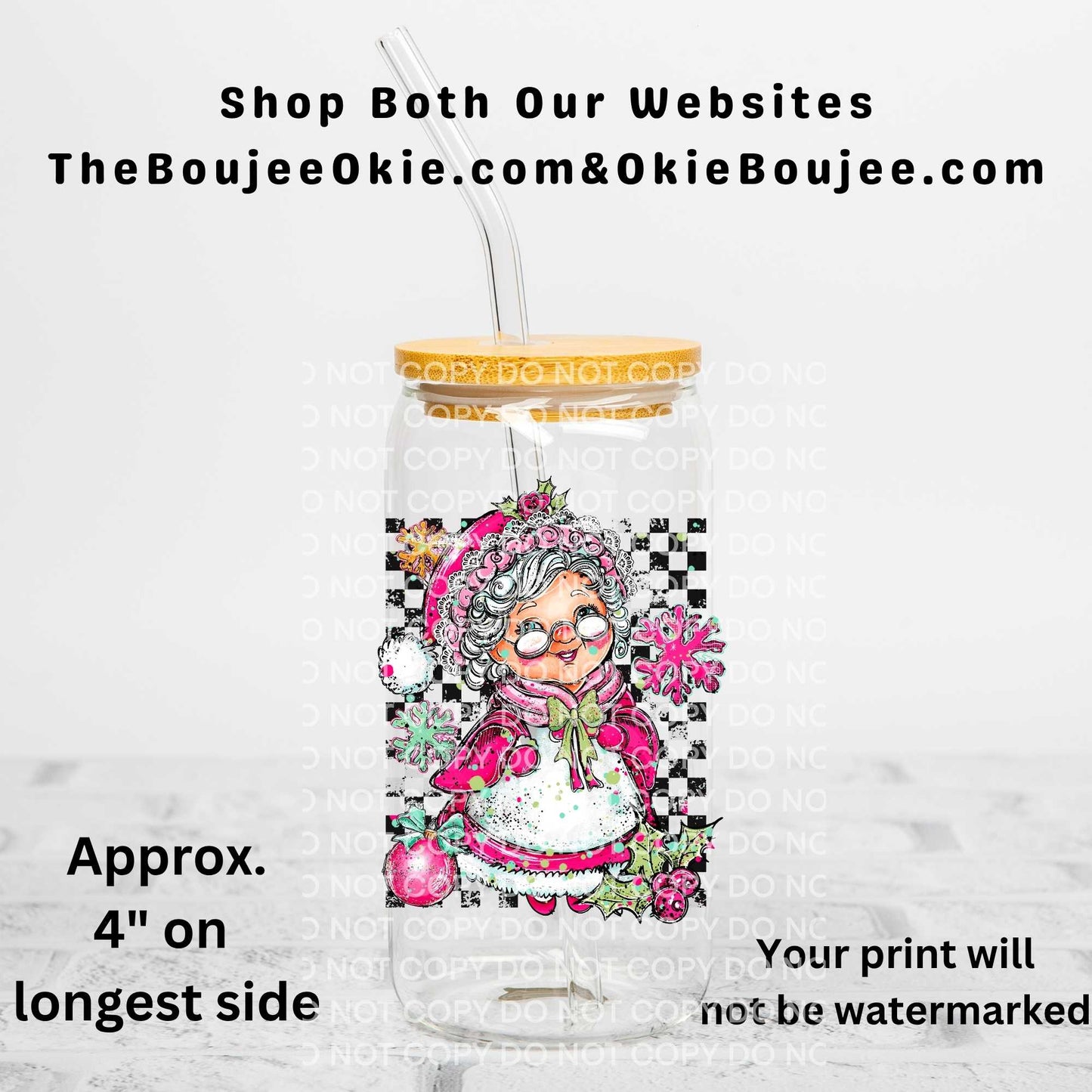 Mrs Claus Uv Dtf Decal Lighter Skin