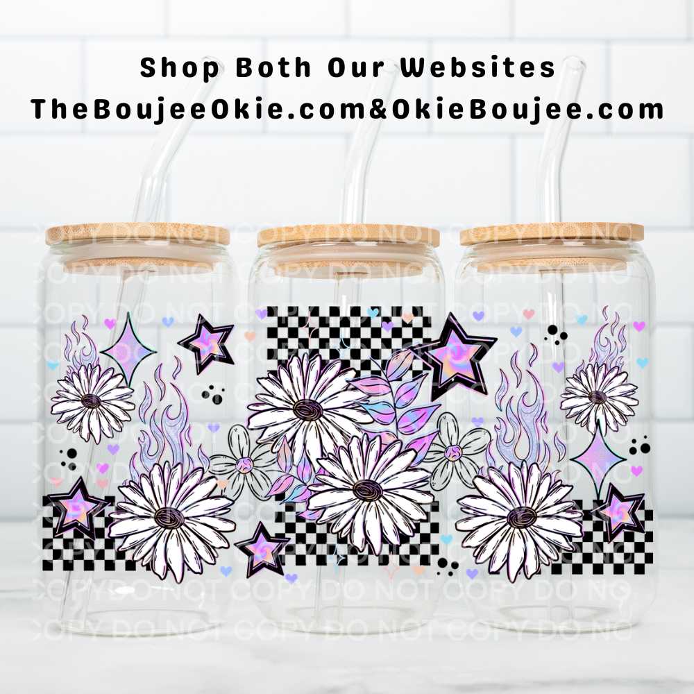 Pastel Static Garden Uv Dtf Wrap Double Sided