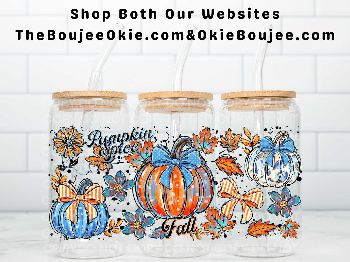 Pumpkin Spice Fall Uv Dtf Wrap