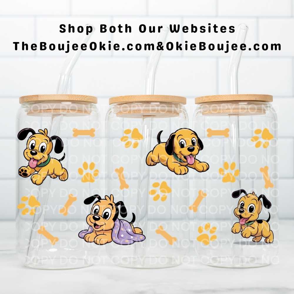 Puppies Uv Dtf Cup Wrap Double Sided
