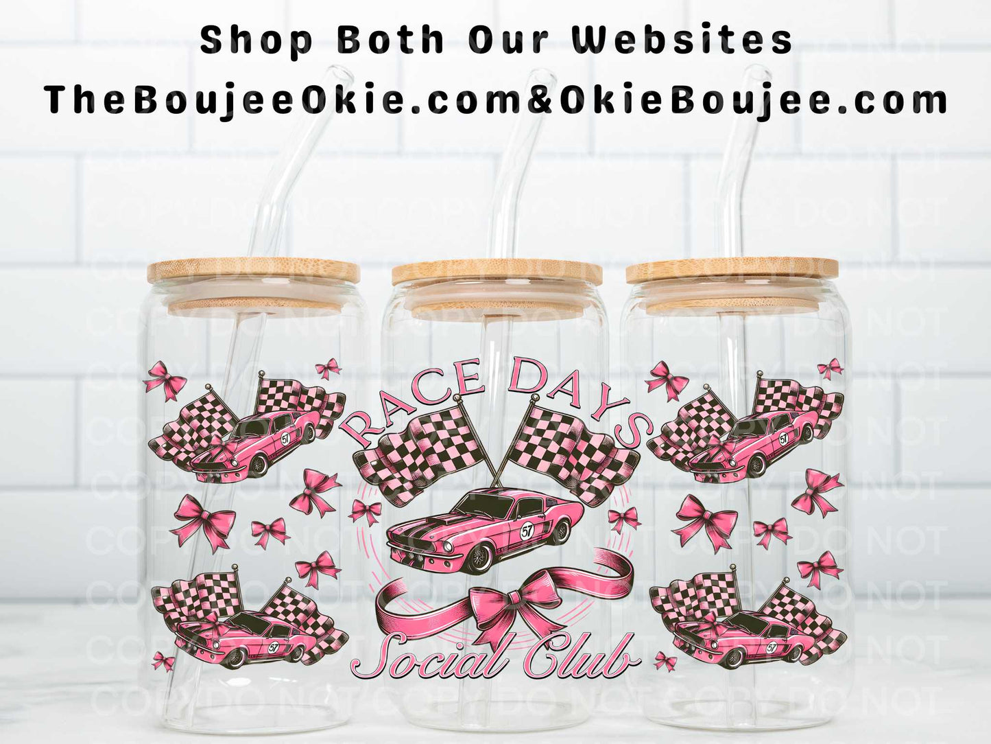 Race Days Social Club Double Sided Uv Dtf Wrap