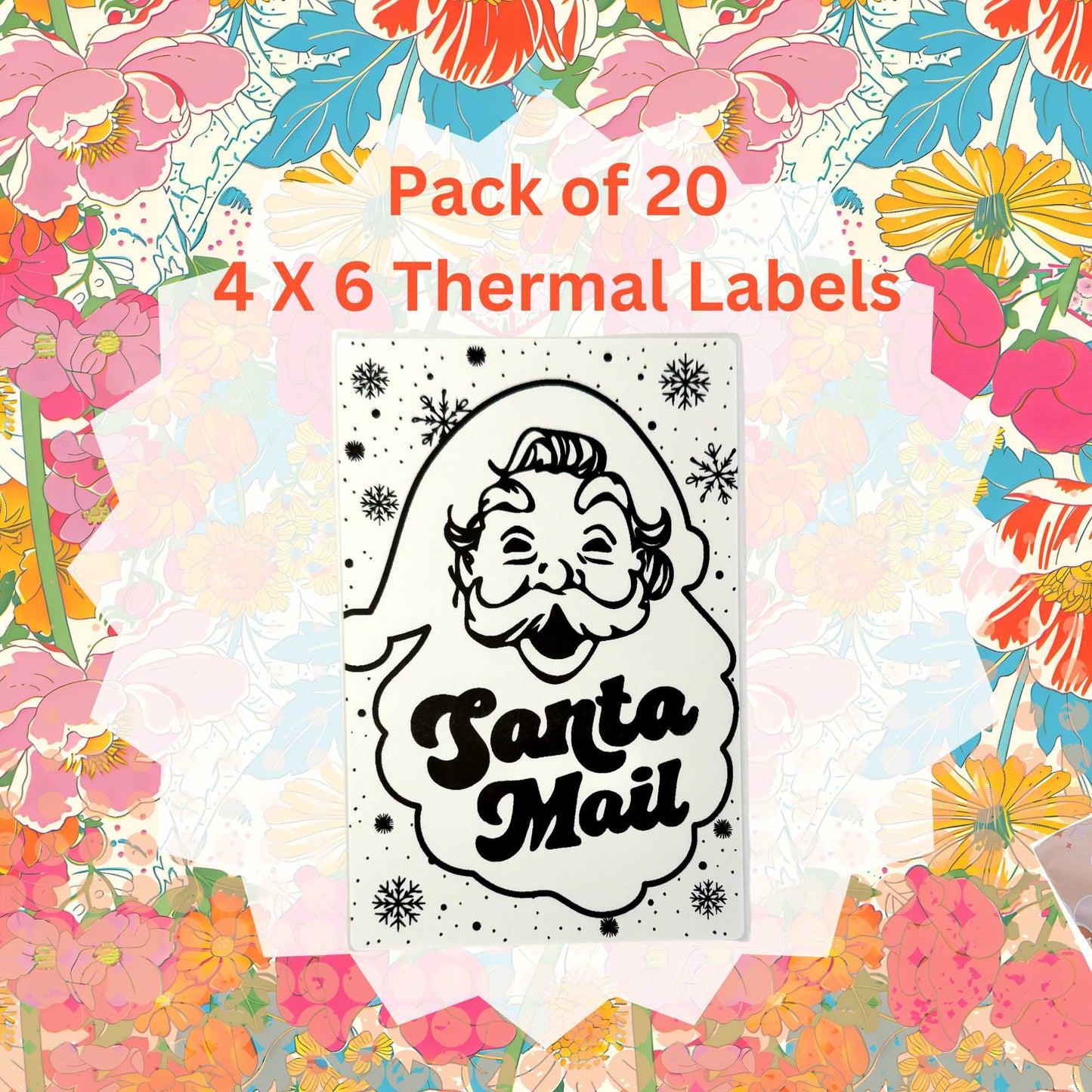 Santa Mail Pack of 20 Thermal Label Shipping Packaging Stickers