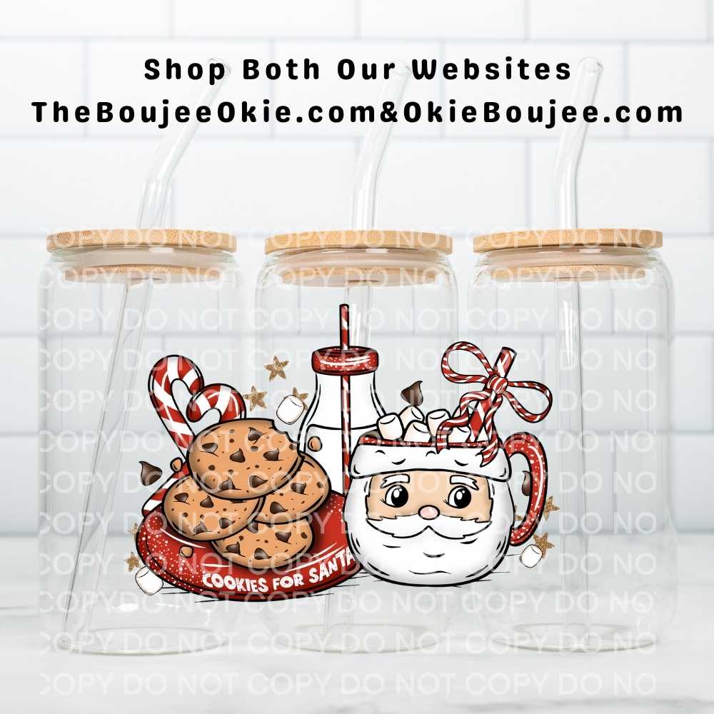 Santa Milk & Cookies (Light) Uv Dtf Decal
